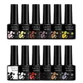 LILYCUTE 01 Pcs Nude Gel Nail Polish Glitter Nail Gel Polish Nail Art Vernis Semi Permanent UV LED Gel Base Top Coat. 