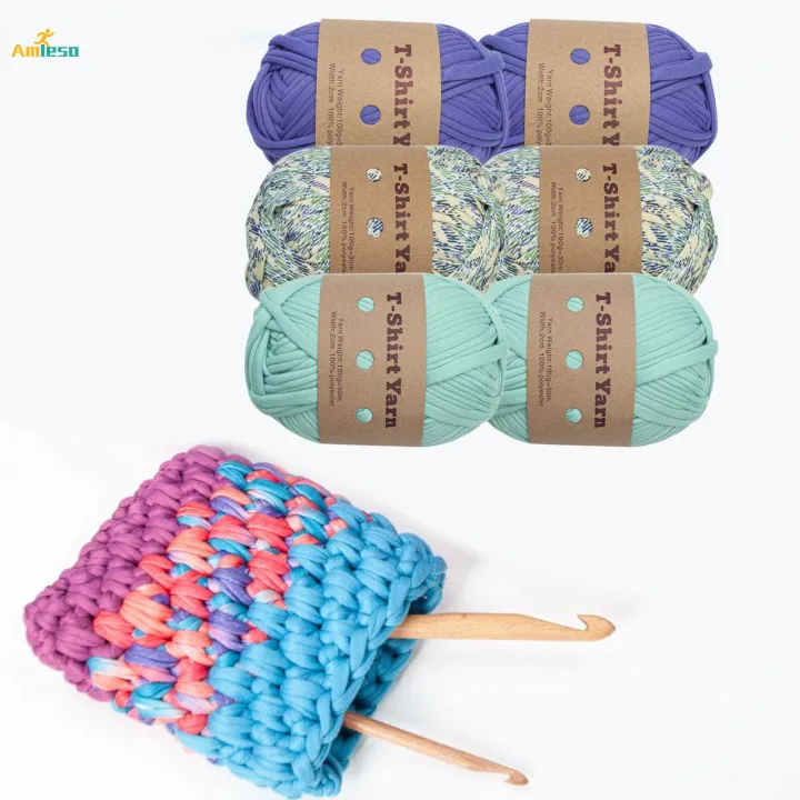 6Pcs%20T%20Shirt%20Yarn%20Bag%20Making%20Material%20Hand%20Knit%20Tapestry%20Soft%20Crocheting%20Weaving%20Thread%20Tube%20Giant%20Yarn%20for%20Baskets%20Rug%20Making%20Hats%20Sweaters%20-%20Image%205
