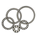 DC5V WS2812B Led Ring Smart 5050 RGB Pixel Round 3Pin Individually Addressable Full Color Circle Modules Light Black White. 