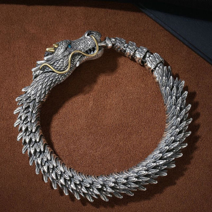 Collectible-grade%20Keel%20Chain%20Three-dimensional%20Dragon%20Bracelet%20Men's%20Domineering%20Dragon%20Head%20Retro%20Style%20Personality%20High%20Value%20-%20Image%205