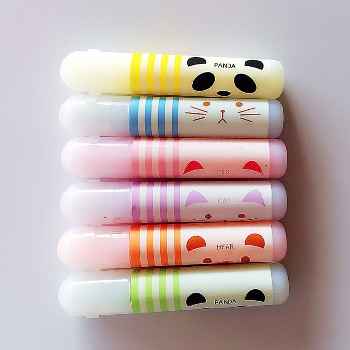 %E3%80%90The%20Quiet%20Page%E3%80%91Cute%20Animals%20Panda%20Cat%20Mini%20Highlighter%20Paint%20Marker%20Pen%20Drawing%20Liquid%20Chalk%20Stationery%206pcs/set%20-%20Image%207