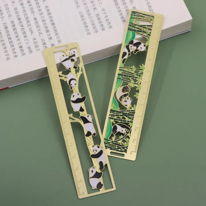 Chinese Style Metal Panda Bookmark Decorative Retro Multifunction Metal ...