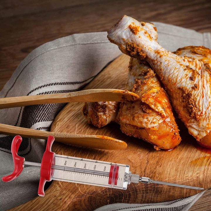 Kitchen Tools Stainless Steel Chicken BBQ Meat Sauce Injection Marinade ...
