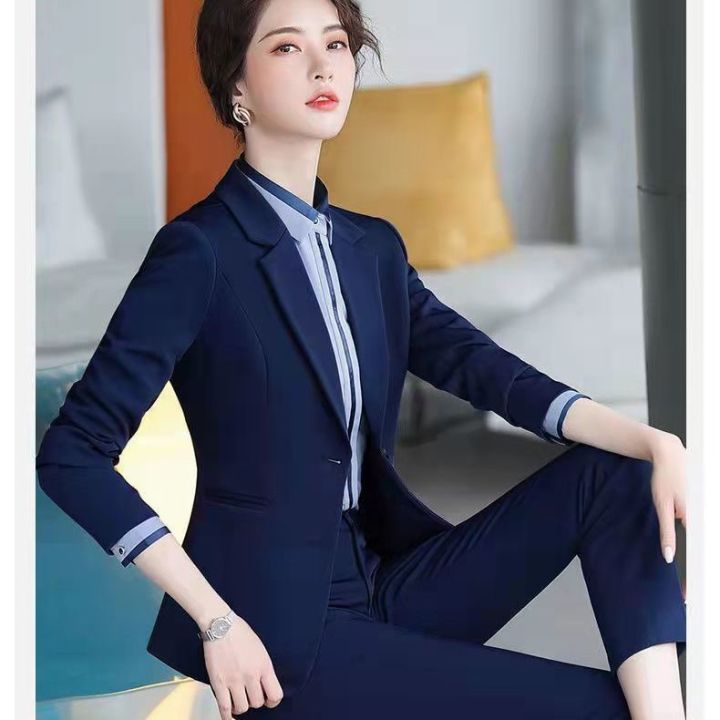 Business%20Wear%20Women's%20Clothing%20Elegant%20Outfit%20Women's%20Short%20Suit%20Spring%20and%20Autumn%20Suit%20Coat%20Female%20Business%20Student%20Interview%20Work%20Clothes%20-%20Image%204