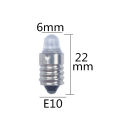 2pcs E10 Led Flashlight Bulb DC 3V 6V Instrument Bulb Indicator Lamp Replacement Torch Bulb Bike Lamp Warm White White. 