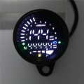 3X Universal Motorcycle Meter Speedometer Digital Odometer Round Speed Meter for , Black. 