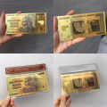 Room decoration ZIMBABWE Black Gold Foil 100 Trillion Commemorative Dollars Banknotes DFGGT. 