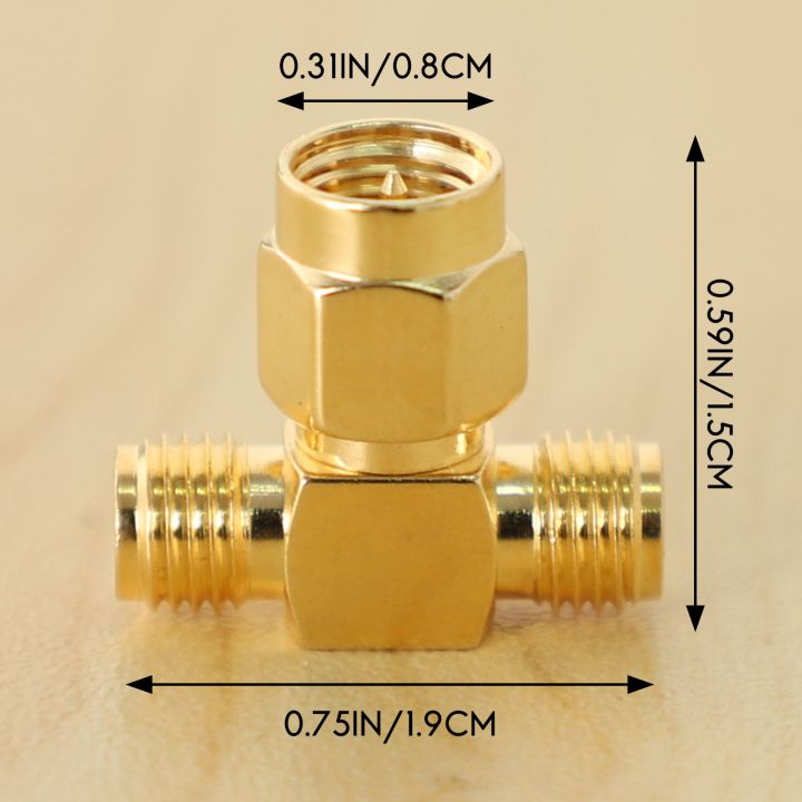 SMA%20Male%20to%20Two%20SMA%20Female%20Triple%20T%20RF%20Adapter%20Connector%203%20Way%20Splitter%20NEW%20-%20Image%202