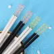 1Pairs Alloy Chopsticks Cherry Blossom Anti-slip Sushi Stick Chopsticks Reusable Dumpling Noodle Chopstick Kitchen Tableware. 