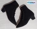 New Women Fashion Ladies Boot, 1'' Heel Boot, Black Velvet Boot, Pointed Toe Boot, Ankle Boot.. 