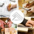 Aluminum Alloy Square Right Ruler Angle 90 Turning Ruler Woodworking Measuring Tool Gauge Angle Square Ruler For Carpenter. 