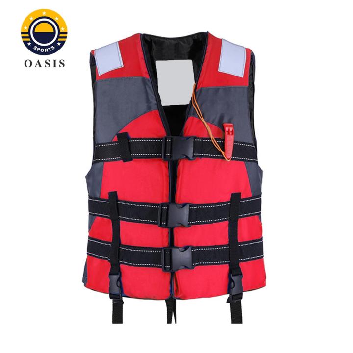 Oasis Stain Resistant Life Vest Premium Quality Adult Life Jacket for Water Sports Adjustable Fit Stain Resistant Polyester Secure Harness Closures Boating Safety Vest
