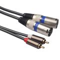 1.5M Dual Rca Male to Xlr Male Cable 2 Xlr to 2 Rca Plug Adapter Hifi Cable & Dual Female Xlr to Rca Cable. 