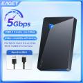Eaget Portable External Hard Drive 5Gbps SATA HDD 1TB 4TB 5TB LED Hard Disk USB3.0 External HD Compatible for SamSung PC Mac. 