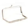 1pc Retro Alloy Metal Flower Purse Bag DIY Craft Frame Kiss Clasp Lock Silver MJK. 