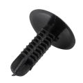 5mm x 5mm Hole Dia Black Plastic Rivets Fastener Push Clips 48 Pcs. 