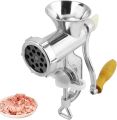 Meat Grinder Meat Mincer - Silver Manual Meat Mincers,Sausage Stuffer Hand Grinder,Hand Crank Mincer Grinding Machine Kitchen Tools for Ground Meat,Enema,Ramen,and Biscuit Making. 