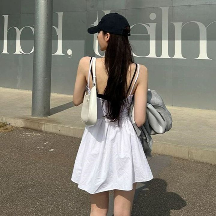 Can't%20Hide%20Zhao%20Lusi%20Same%20Style%20White%20Fitted%20Waist%20Vest%20Sling%20Dress%20Women's%20Summer%20Short%20Skirt%20Hot%20Girl%20Slim%20White%20Dress%20-%20Image%204