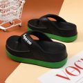 【FOOT SOFA】Fashion Women Flip Flops High Heels Summer Soft Bottom Casual Thick Bottom Clip Flip Flops Soft Bottom Non-slip Beach Sandals. 