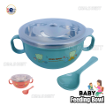 Baby Feeding Bowl Stainless Steel Bowl & Spoon Set Children / Baby Steel Feeding Bowl With Spoon With Best Customer Satisfaction. 