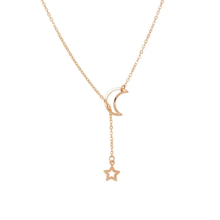 NK319%20Fashion%20Moon%20Star%20Pendant%20Choker%20Necklace%20Simple%20Gold%20Color%20Alloy%20Charm%20Chain%20Collares%20Neck%20For%20Women%20Party%20Jewelry%20-%20Image%203