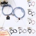 Carat Love Heart Magnet Suction Bracelet Ghost Pendant Couple Bracelet Halloween Jewelry Gift for Men Women. 