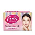 Fem Fairness (Saffron & Milk) Crème Bleach - 40g | Advanced Skin Brightening System | Enriched wih Goodness of Safrron & Milk | With Rejuvenating Fragrance| No Added Parabens, Silicones & Ammonia. 