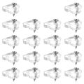 20 pcs Glass Wardrobe Clamp Mirror Clips Holder Fixing Plastic Cabinet Door Window Square Channel Retainer Grid. 