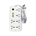 Multi Plug With Wire Code 3 in 1 USB Ports Type C port 4 Power Socket 2M length Wire Code. 