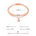 Enacolor Star Crystal Mental Charm Bangle Bracelet for Girls Gift. 