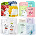 20Pcs Face Mask Sets Fresh Fruit Face Care Sheet Masks Hydrating Anti-aging Oil Control Acne Treatment Facial Mask Skin Care Set. 