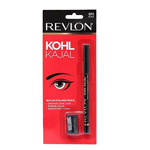 Revlon Kohl Kajal Eye Liner Pencil With Sharpener, Black, Matte Finish, 1.14g(FROM INDIA)JEZ