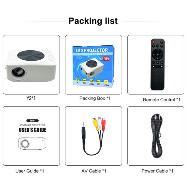 Y2%201280x720P%2080ANSI%20Mini%20LCD%20LED%20Smart%20Projector,%20Plug%20Tpye:UK%20Plug%20-%20Image%207