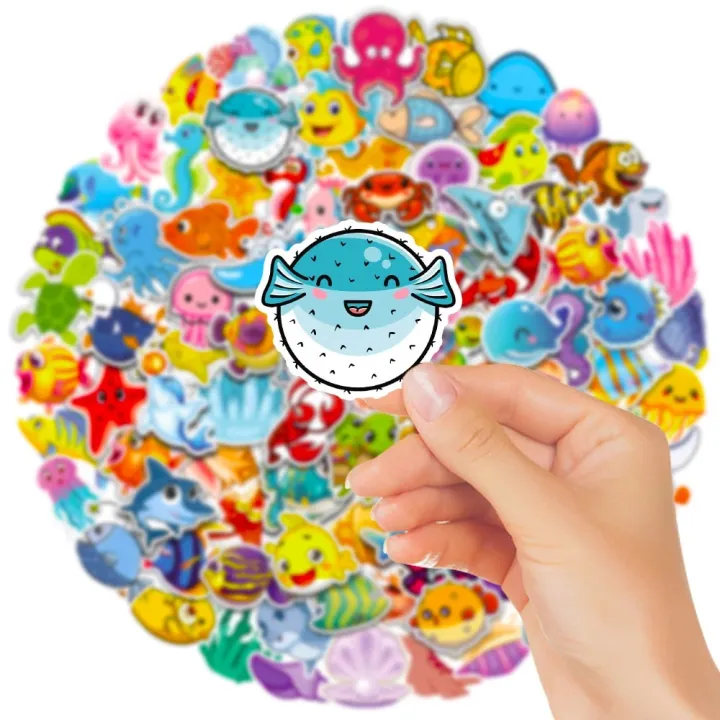 10/30/50/100pcs%20Cute%20Marine%20Animals%20Stickers%20Ocean%20World%20Cartoon%20Decals%20Kids%20Toy%20Scrapbook%20Laptop%20Luggage%20Phone%20Graffiti%20Sticker%20-%20Image%205