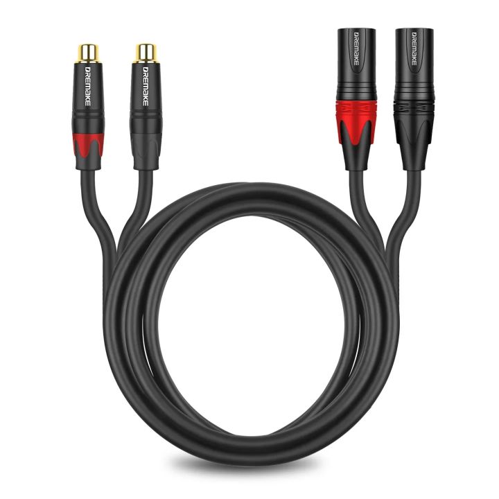 DREMAKE%202XLR%20Male%20to%202RCA%20Female%20Splitter%20Cable%20HiFi%20Stereo%20Jack%20RCA%20to%20XLR%20Mic%20Speaker%20Audio%20Cord%20for%20Amplifier%20DVD/VCD%20Player%20-%20Image%206
