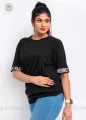 Don't Regret Sleeve Print Baggy T-shirt. 