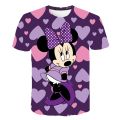Girl's Clothing Summer 2023 Mickey Minnie Mouse Disney Short Sleeve T-shirts for Girls Funny Fashion Streetwear Shirt. 