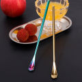 Coffee Tea Stir Spoon Long Handle Ice Cream Dessert Spoons Eco-Friendly Stainless Steel Tableware Kitchen Supplies. 