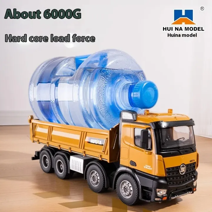 HUINA%201536%201/14%20RC%20Large%20Dump%20Truck%202.4G%20Alloy%20Electric%208-Wheel%20Heavy%20duty%20Construction%20Vehicle%20-%20Image%204