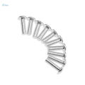 10pcs Auto Car Aluminum License Plate Frame Bolt Screws 16mmx5mm Silver. 