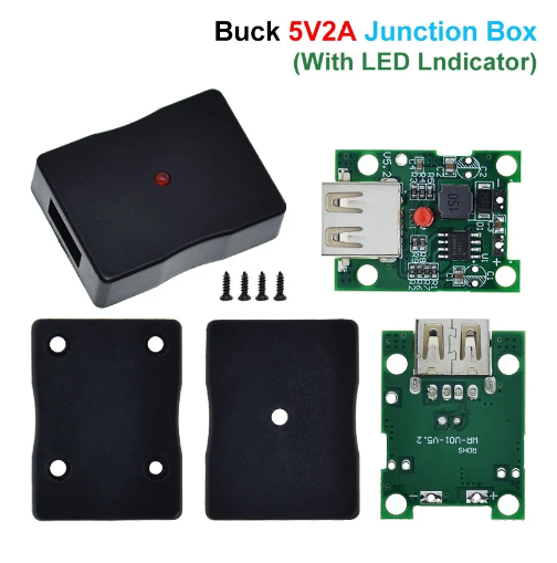 2A Solar Panel Power Bank USB Charge Voltage Controller Regulator 6-20V To 5V Step Down Module With LED Indicator
