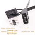 2X for Corsair 4PIN RGB to Standard ARGB 3-Pin 5V Adapter Connector RGB Cable 25cm. 