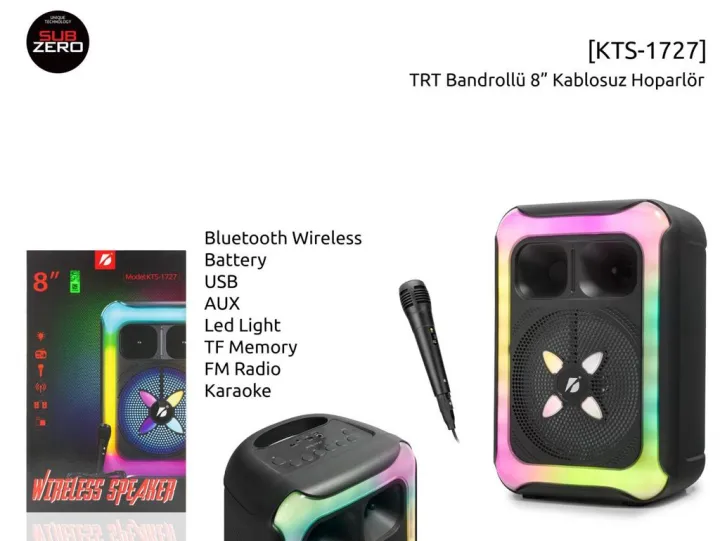 KTS-1727%208%20Inch%20Portable%20Wireless%20Speaker%20with%20Microphone%20-%20Image%204