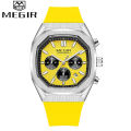 MEGIR Brand Fashion Business Sports Chronograph Quartz Men's Watch. 