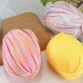 4pcs X50g Acrylic Cotton Yarn for Knitting Yarn T-shirt Yarn Hilos Para Tejer A Ganchillo Crochet. 