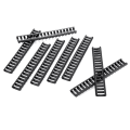 8 PCS Polymer Soft Easy Install Ladder Rubber Batten Trapezoid Wooden Ladder 18 Slots Black. 