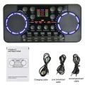 V300 Pro Sound Card Bluetooth-Compatible Audio Interface Mixer DJ Digital Effect Noise Reduction Console USB Record. 