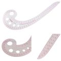 Comma Shaped Practical Plastic Pattern Making Metric Transparent Spline Design Sewing Tool Measure Ruler French Curve Ruler. 