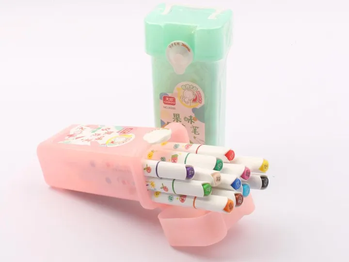 Fruit%20Flavor%20Highlighter%20Marker%20Pen%20Color%20Boxed%20Marker%20Lock%20Handle%20Design%20Double-headed%20-%20Image%203
