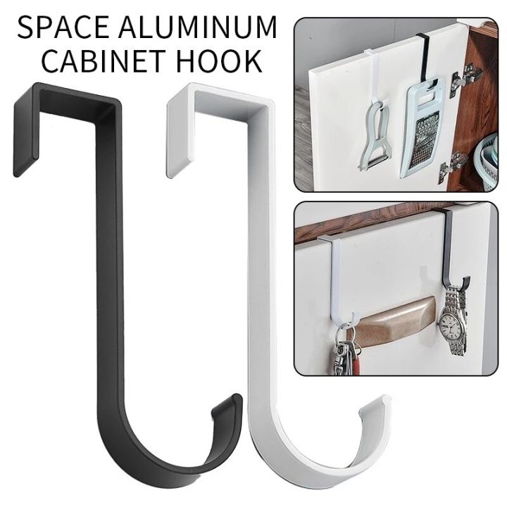 Multifunctional Hanging Rod Single Hook Space Aluminum Radiator Cabinet Door Back Holder Bathroom Towel Small Hooks